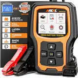 ANCEL AD410PRO OBD2 Scanner Batterietester 2 in 1, OBD2 Diagnosegerät mit Vollständigen OBD2 Funktionen Batterietester, 6V/12V Batterietests und Ladetests, 24V Starttests
