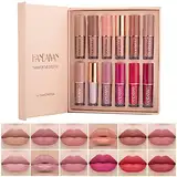 12 Farben Mattes Lippenstift-Set, samtiges Lipgloss-Set mit mattem Finish, feuchtigkeitsspendender Lippenstift mit Geschenkbox