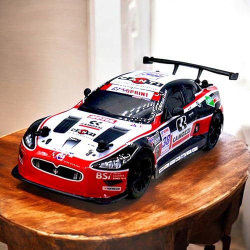 njoyn RC ferngesteuertes Auto im offiziell lizenziertem Design, Kompatibel mit Maserati Granturismo GT3 Edition 1:24, Lizenz-Fahrzeug, Modell bis zu 11 km/h, Spielzeug für Kinder, Erwachsene, Sammler