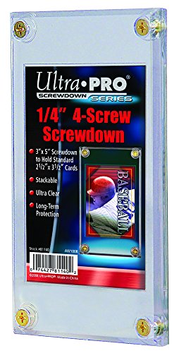 Ultra Pro Unisex-Erwachsene 1/4" Screwdown Recessed Trading Card Holder 81140, farblos