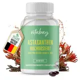 Vitabay Astaxanthin Hochdosiert VEGAN - 90 Astaxanthin Softgel Kapseln - Astaxanthin Kapseln Natürliches Astaxanthin 12mg - Antioxidantien Astaxantin Kapseln Astaxanthin Bräunungskapseln Vegan 12 mg