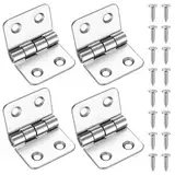 4 STK Scharniere Klappbar, 40x60mm Verbinder Scharniere, Klappscharnier Schwerlast, Edelstahl Scharniere Verbinder, Türscharniere für Holztüren Fenster Schränke Gartentüren Tür Scharnier Set