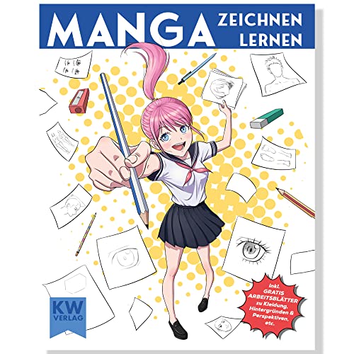 SimplePaper Manga zeichnen lernen - für Anfänger & Fortgeschrittene |Manga und Anime Malbuch mit Anleitungen + Tipps – step by step zum ersten eigenen Manga Buch