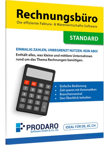 Rechnungsprogramm - Prodaro Rechnungsbüro STANDARD