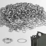 Gebiuhoo Edelstahl Ösen 400 Stück Ösenzange Planenösen 10mm Grommet Werkzeug Kit Grommet Ösen Tülle Werkzeuge für Schuhe Kleidung Leder Stoff Planen