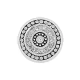 Quiges Damen Click Button 18mm Chunk Versilbert Kristall Zirkonia für Druckknopf Zubehör