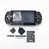 Vollgehäuse, Schutzhülle mit Tasten, Schrauben und Schraubendrehern für Sony PSP 3000, 3001, 3002, 3003 und 3004 Schwarz