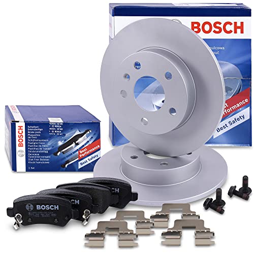 Bosch Bremsenset Hinterachse inkl. Bremsscheiben Hinten Ø 264 mm Voll und Bremsbeläge Hinten, Passend für OPEL ASTRA G, ASTRA H, COMBO, MERIVA A, MERIVA B, ZAFIRA B, ZAFIRA A