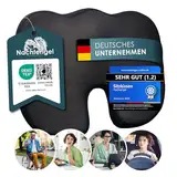 Nachtengel Sitzkissen orthopädisch mit Memory Foam für Ergonomischen Komfort, Steißbeinentlastung & Schmerzreduzierung – Ideal für Bürostuhl, Autositz & Co. (1 Stück, schwarz, Medium)