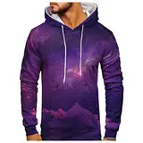 WKAYsIV Roter Sweater Winter Langarm O Hals Bedruckt Hoodies Sweatshirt Tops Bluse Pullover Mit Brusttasche(Lila,S)