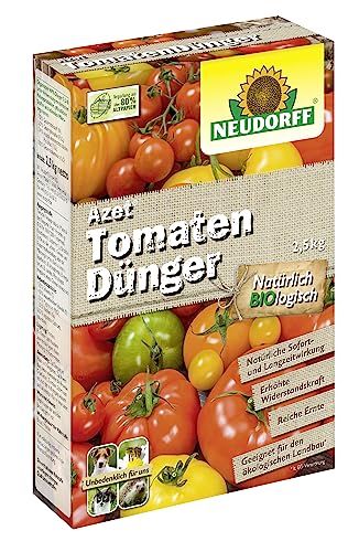 Neudorff Azet TomatenDünger – Bio Tomatendünger mit Mykorrhiza und natürlicher Sofort- und Langzeitwirkung sorgen für aromatische Tomaten, 2,5 kg