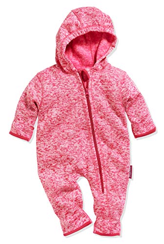 Playshoes Unisex Kinder Fleece-Overall Jumpsuit, pink Strickfleece, 68