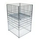 Schlagerkorb glanzverzinkt 45x45x75cm mit variablem Boden Schütte Drahtkorb Aktionskorb Wühltisch Industriestandard