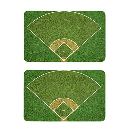 Mnsruu Kühlschrankmagnete, Motiv: Baseballplatz, Grün, 2 Stück
