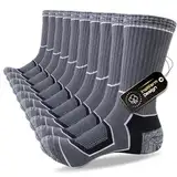 inaWarm Socken Herren 43-46 37-42 47-50,Wandersocken Atmungsaktive Baumwolle Sportsocken Gepolsterte Laufsocken,Trekkingsocken Sneaker Socken 5 Paar Arbeitssocken