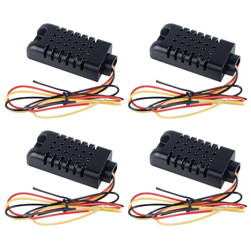 4 Stück DHT21 / AM2301 Kapazitive Digital Temperatur und Luftfeuchtigkeit, DHT Sensor, DHT21 Temperatur Feuchtigkeitssensormodul Schwarz Kompatibel mit Arduino für Luftfeuchtigkeitsregler Prüfgeräte