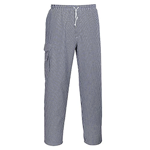 Portwest Herren C078 Chester Chefs Trousers, Check, S EU