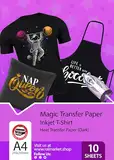 Transferpapier/Bügelpapier/Transferfolie für DUNKLE Textilien/Stoffe von Raimarket | 10 Blatt | A4 Inkjet-Bügeleisen auf Papier/T-Shirt-Transfers | Textilfolien | DIY Stoffdruck (10)