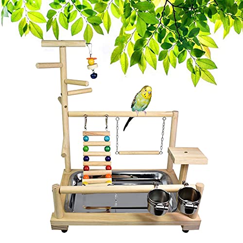 xixibuy Vogelspielzeug, Papageienspielzeug, Wellensittich Spielzeug, Wellensittich käfig, Wellensittich Spielplatz, Nymphensittich Spielzeug, Wellensittich schaukel -37 * 26 * 44CM