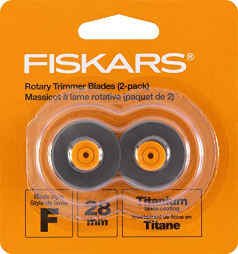 Bulk Buy: Fiskars Rotary Trimmer Titan Ersatz Klinge 28 mm gerade 2/Pkg (2er Pack)