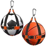 Roacasumy 2 Stück Netz-Balltasche, verstellbare Basketballtasche, tragbare Ball-Aufbewahrungstasche zum Tragen von Fußball, Volleyball, Fußball, ideal für Ballsportbegeisterte