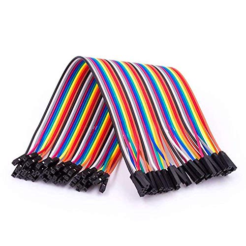 AZDelivery Jumper Wire Kabel 40 STK. je 20 cm F2F Female to Female kompatibel mit Arduino und Raspberry Pi Breadboard inklusive E-Book!