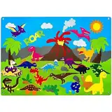 Tsffae 1 Set Dinosaurier Filz-brett Geschichte Wald Storytelling Wand Hängen Familie Interaktive Spielzeug Frühen Lernen Bildungs ​​liefert Für Kinder