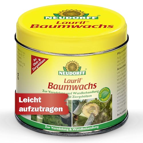 Neudorff Lauril Baumwachs – Anwendungsfertiger Baumwachs Wundverschluss zur Veredelung und schnellen Wundheilung von Obst- und Ziergehölzen, 250 g, bunt