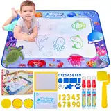 Wassermalmatte für Kinder – Aqua Wasser Doodle Baby 1 Jahr, Aquadoodle ab 1 Jahr, Kinderspielzeug ab 1 2 3 Jahre, Malmatte mit Wasserstift für kreatives Malen und Spaß