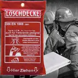 Brandengel Premium Löschdecke in roter Tasche DIN EN 1869:2001 Brandschutzdecke XL| auch für Fettbrände Fettbrand Küche Feuerlöschdecke Auto Ersten Hilfe 100 x 100 cm 1 Stück