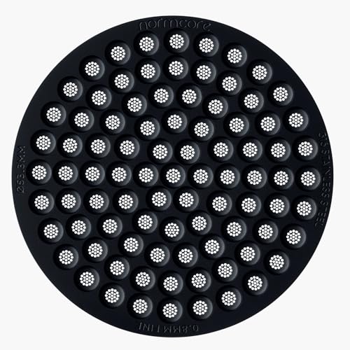 Normcore 53,3 mm Pucksieb, 0,8 mm Dicke, untere Duschwand, wiederverwendbarer Metallfilter für Breville Sage 54 mm Siebträgerkorb, 0,8 mm Dicke, Titan-PVD-beschichteter Edelstahl 316