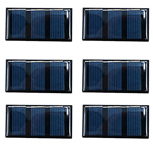 Packung mit 6 ZONADAH 0.2W 1.5V Mini Solar Panel Kit, Batter Ladegerät, DIY Home, Science School Projekte, Camping, Angeln, Wandern Outdoor Garten Licht Ladewerkzeuge