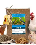 Futterbauer 5kg Soldatenfliegenlarven getrocknet, Premium Vogelfutter, Fischfutter, Futter für Reptilien und Nager, Proteinreiches Naturfutter wie Mehlwürmer