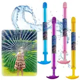 Feuerwerks Wasserpistole Spielzeug 4er Set,Feuerwerks Wassersprühspielzeug Water Squirter,Romantisches Firework Water Gunt, Spaß im Garten, Pool & Strand