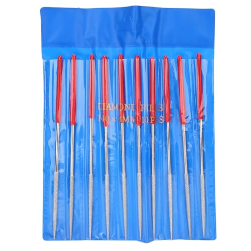 10pcs plattierter Metallhandle -Datei Schmuck Making Uhrenreparaturwerkzeuganzug für Polieren, Legierungsdatei 5.5in