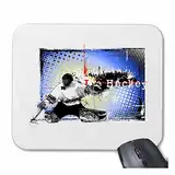 Mousepad (Mauspad) Eishockey Vintage EISHOCKEYPUCK EISHOCKEYMANNSCHAFT Sport EISHOCKEYSCHLÄGER für ihren Laptop, Notebook oder Internet PC .. in Weiß