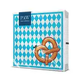 PAW - Servietten 3-lagig (33 x 33 cm) I 20 Stück I Perfekt für Geburtstage, Partys, Hochzeiten, Kommunion und Feiern I Papierservietten Bunt - Oktoberfest, Party, Weiß, Blau I Bavarian Pretzel