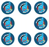 Sammys Shirt Store 48 Stück Aufkleber 4cm rund Sei schlau-wähl blau Neuwahlen AFD Sticker Sparpack gut haftend Aktiv Werden 5 cm