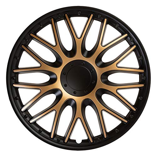 Satz J-Tec Radzierblenden Orden 14-Zoll Schwarz/Gold