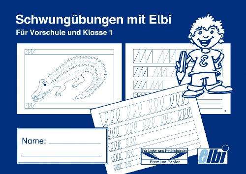 Elbi Schwungübungsheft - Vorbereitung zum Schreiben lernen in der Vorschule, Grundschule und Förderschule - H4