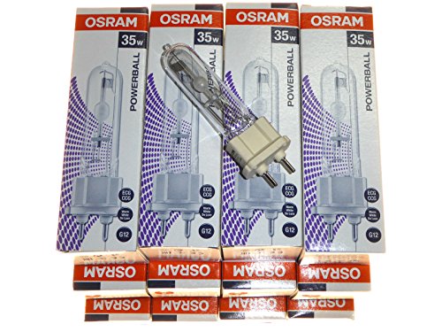 12 x 35 Watt G12 Metalldampflampe HID Warmweiß Osram Powerball HCI-T 35W WDL