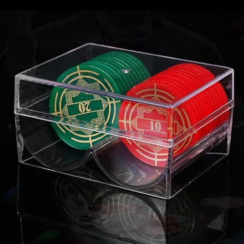 Pokerchip-Rack – Zubehör Für Pokertische, 2 Fächer | Klarer Acryl-Poker-Chip-Rack, Chip-Rack-Organizer, Poker-Chip-Aufbewahrung, Chip-Display-Rack, Hölzerner Chip-Halter Für Oder Zuhause