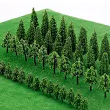 IWILCS 50Stück Modell Bäume Miniatur, Zug Bäume Eisenbahn Landschaft Diorama Baum Architektur Bäume, Stücke Modell Bäume für DIY Landschaft, Mini Landschaft Landschaftsgestaltung