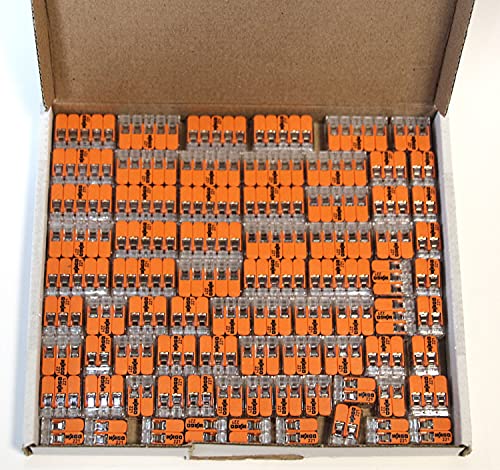 Wago 221 Kabelverbinder Set 75 Stück (25x221-412, 25x221-413, 25x221 415) mit wiederverschließbarer Box