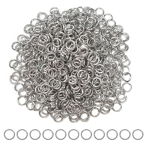 TOAOB 500 Stück Jump Ringe Spaltringe 4mm Edelstahl Sprungringe Offene Biegeringe Verbindungsringe für DIY Schmuckherstellung Halsketten Armband Schlüsselanhänger