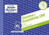 AVERY Zweckform 1205 Einnahme-/Ausgabebeleg (A6 quer, Recycling-Papier mit 1Blatt Blaupapier, von Rechtsexperten geprüft für Deutschland zur ordnungsgemäßen, 50 Blatt) weiß