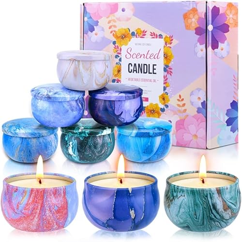 Aottom Duftkerzen Geschenkset(9 * 75g),Duftkerze Weihnachten Geschenkset Frauen,Natürliches Sojawachs Aroma Kerzen Duftkerzen Weihnachten Teelichter Aromatherapie Kerzen für Weihnachts