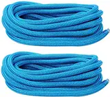 FreeTec 2tlg Bootsseil Boot Fenderleine Nylon Dockline Festmacherleine Fenderseil mit Auge 12mm Durchmesser 6m lang Blau