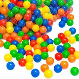 LittleTom 50 Bunte Bälle für Bällebad 5,5cm Babybälle Plastikbälle Baby Spielbälle