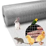 Amagabeli 1.2m X 15m Hasendraht Volierendraht 12x12 Feinmaschig Wühlmausgitter Für Hochbeet Zaun Hühnerdraht Maschendrahtzaun Kaninchendraht Verzinkt Drahtgitter Feuerverzinkt